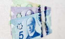 Canadian money to put in a bank in Canada