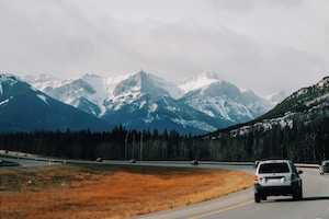 View of Mountains in Canada for tourists