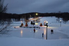 Skating rink in Toronto, Ontario, Canada. Winter