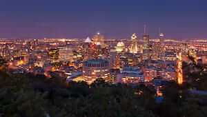 Aerial view of Montréal from Mont Royal, Quebec, Canada