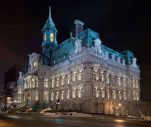 View of Montréal's city hall, guided tours, Quebec, Canada
